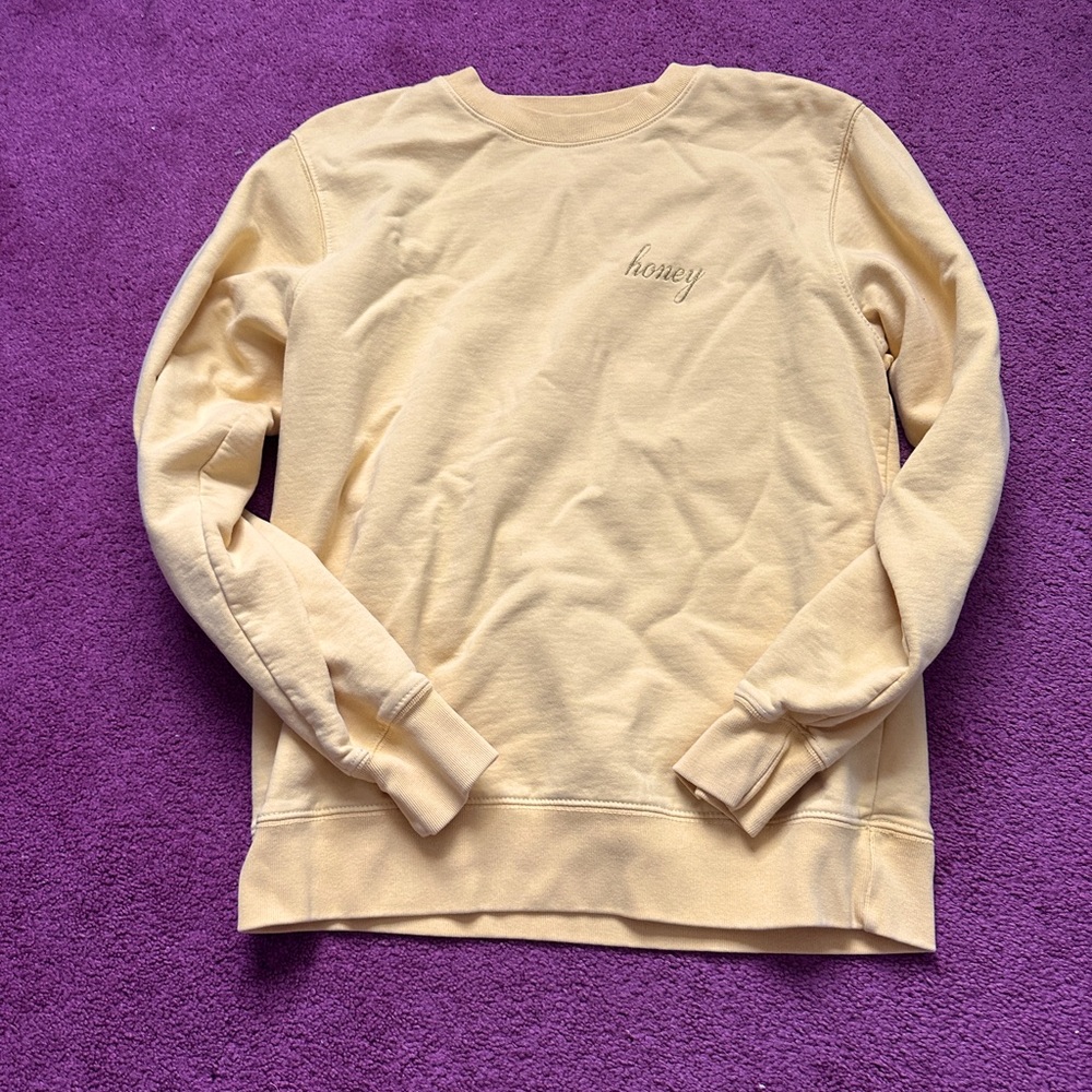 Brandy Melville discontinued yellow honey crew neck